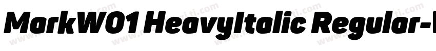 MarkW01 HeavyItalic Regular字体转换
